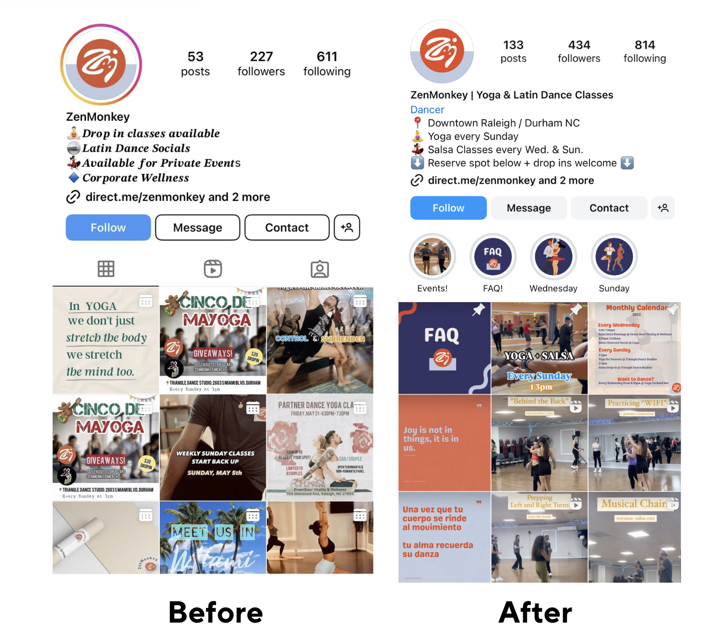 ZenMonkey before and after